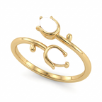 Anel Ajustável BirthStone "Tulipa"