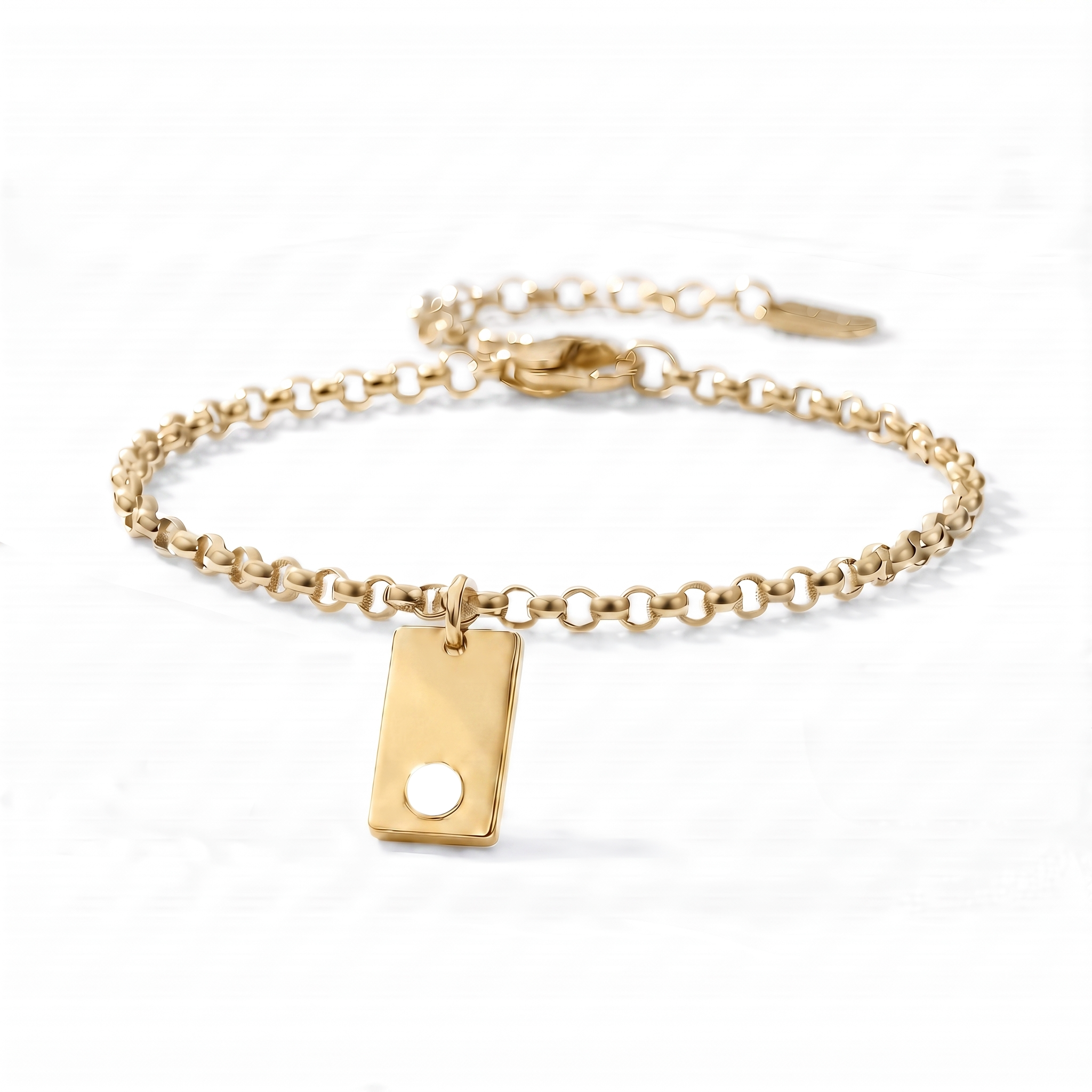 Pulseira de Birthstone Inicial "Nova"