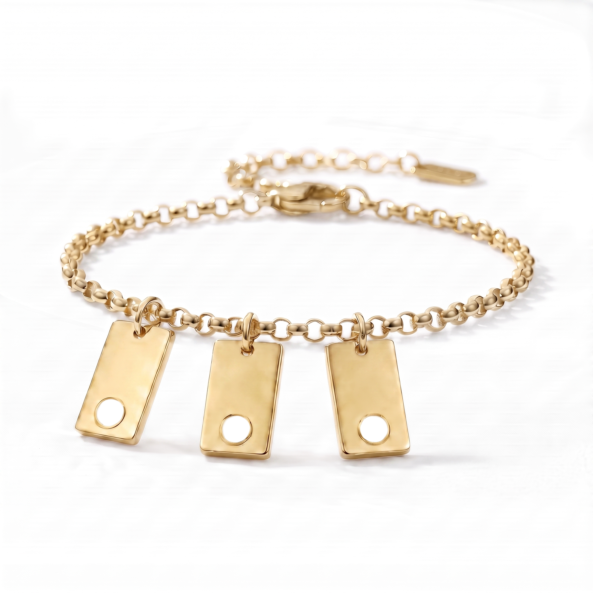 Pulseira de Birthstone Inicial "Nova"