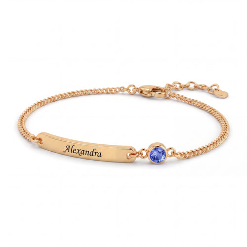 Bracelete com Pedras de Nascimento "Aurora"