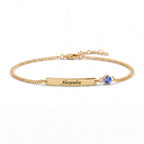 Bracelete com Pedras de Nascimento "Aurora"