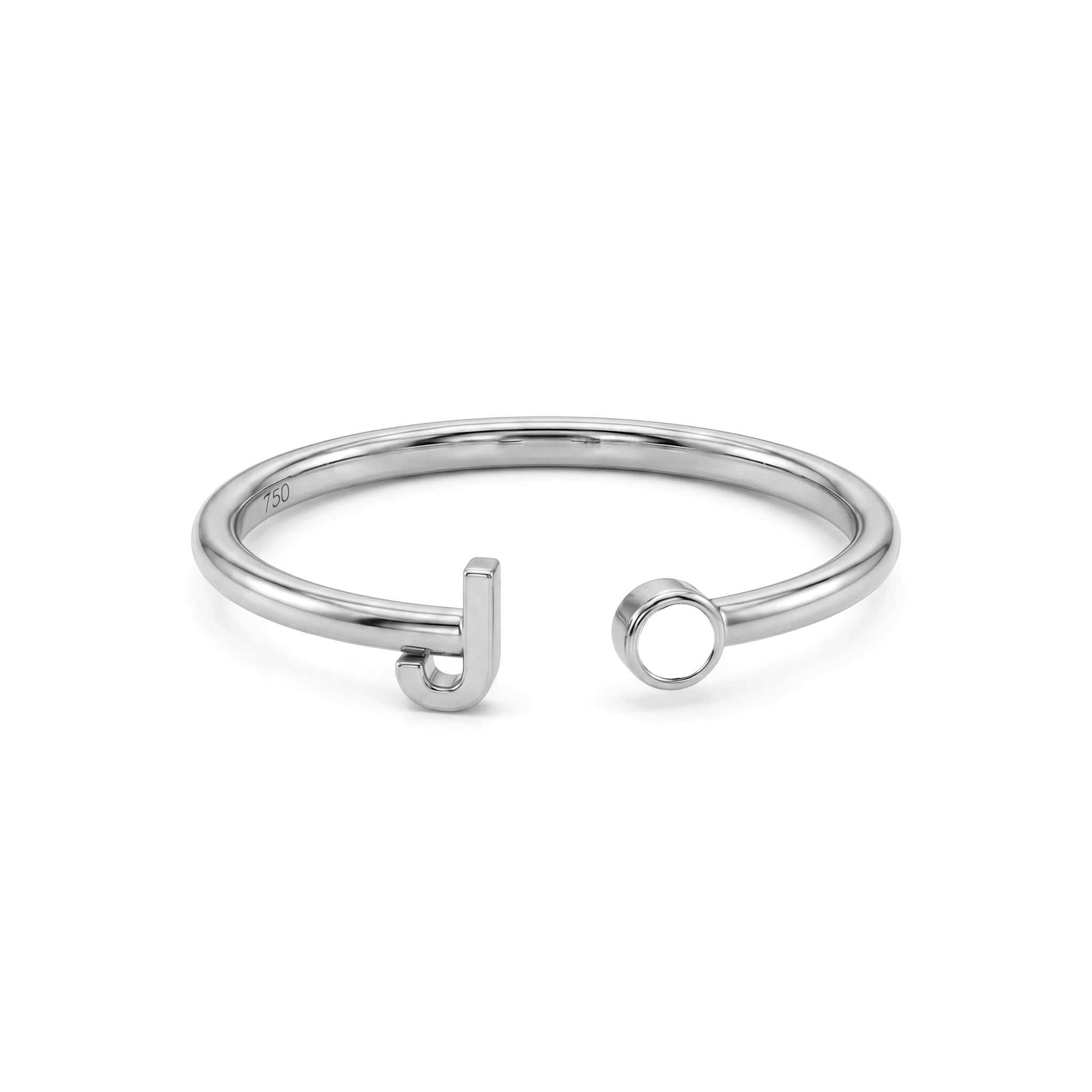 Anel Ajustável com Pedra de Nascimento Inicial "Tove"