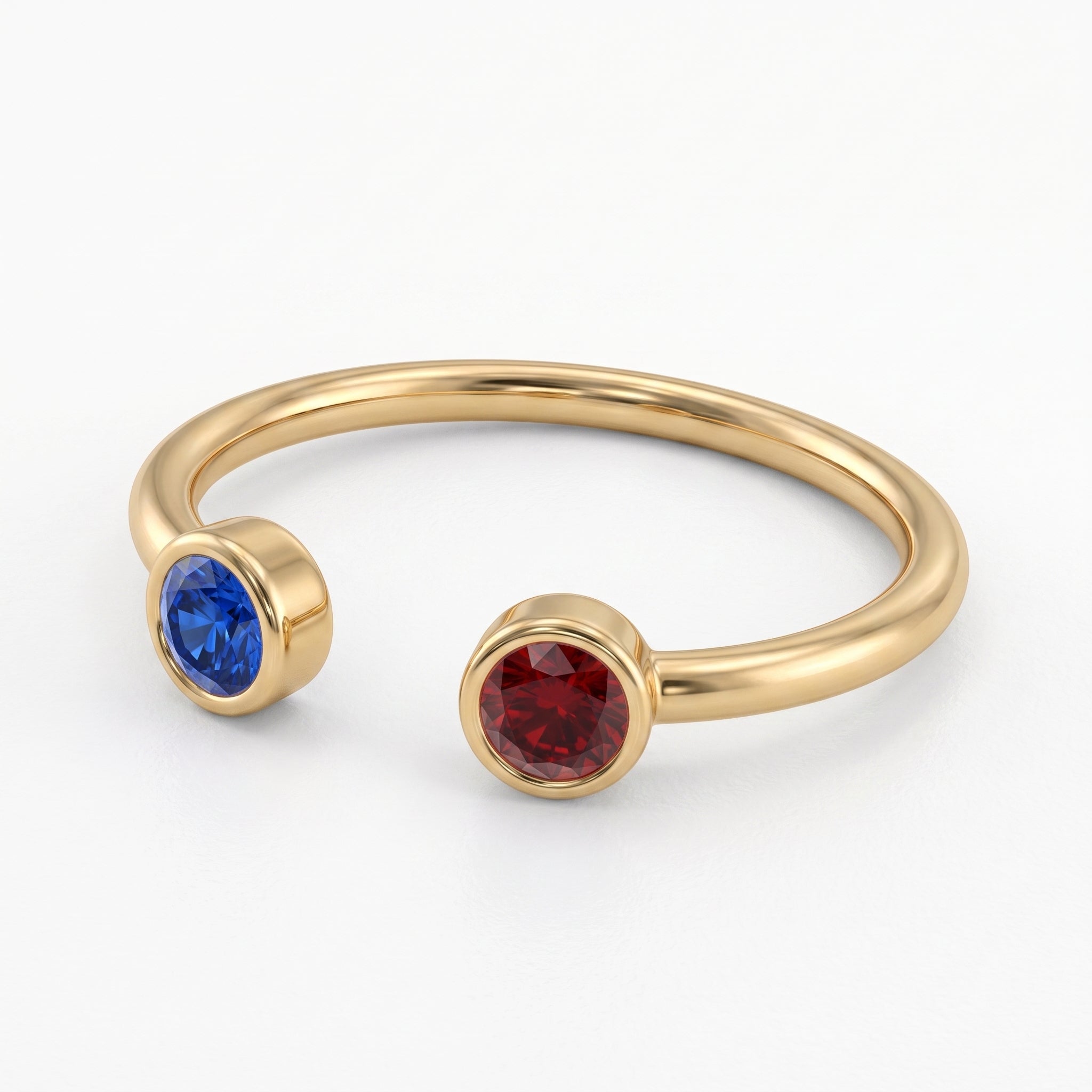 Anel Ajustável com Pedra de Nascimento "Cove"