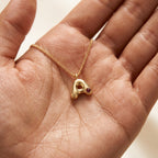 Colar de Pedras de Nascimento com Inicial "Faye"