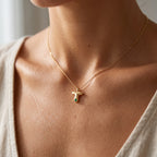 Colar de Pedras de Nascimento com Inicial "Faye"