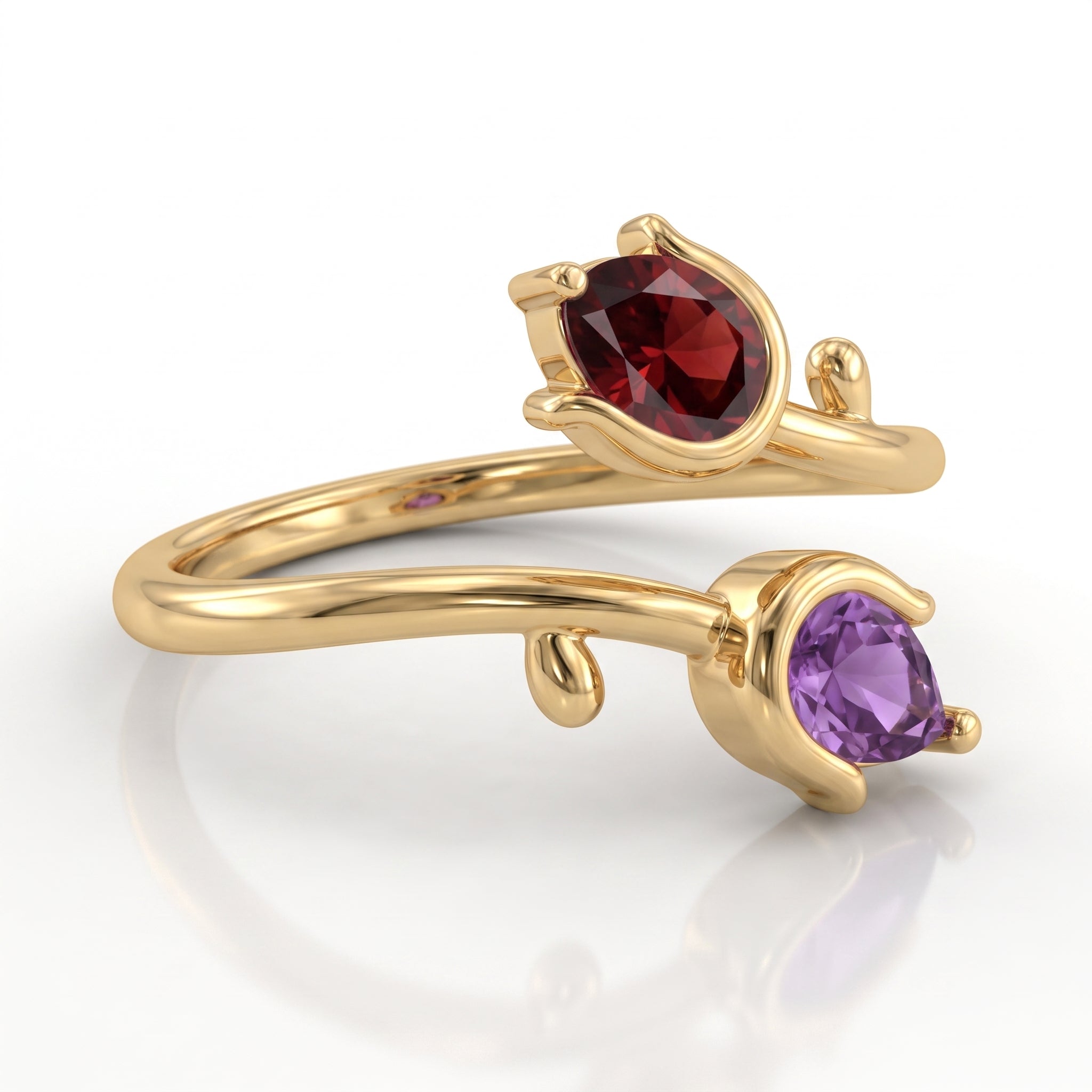 Anel Ajustável BirthStone "Tulipa"