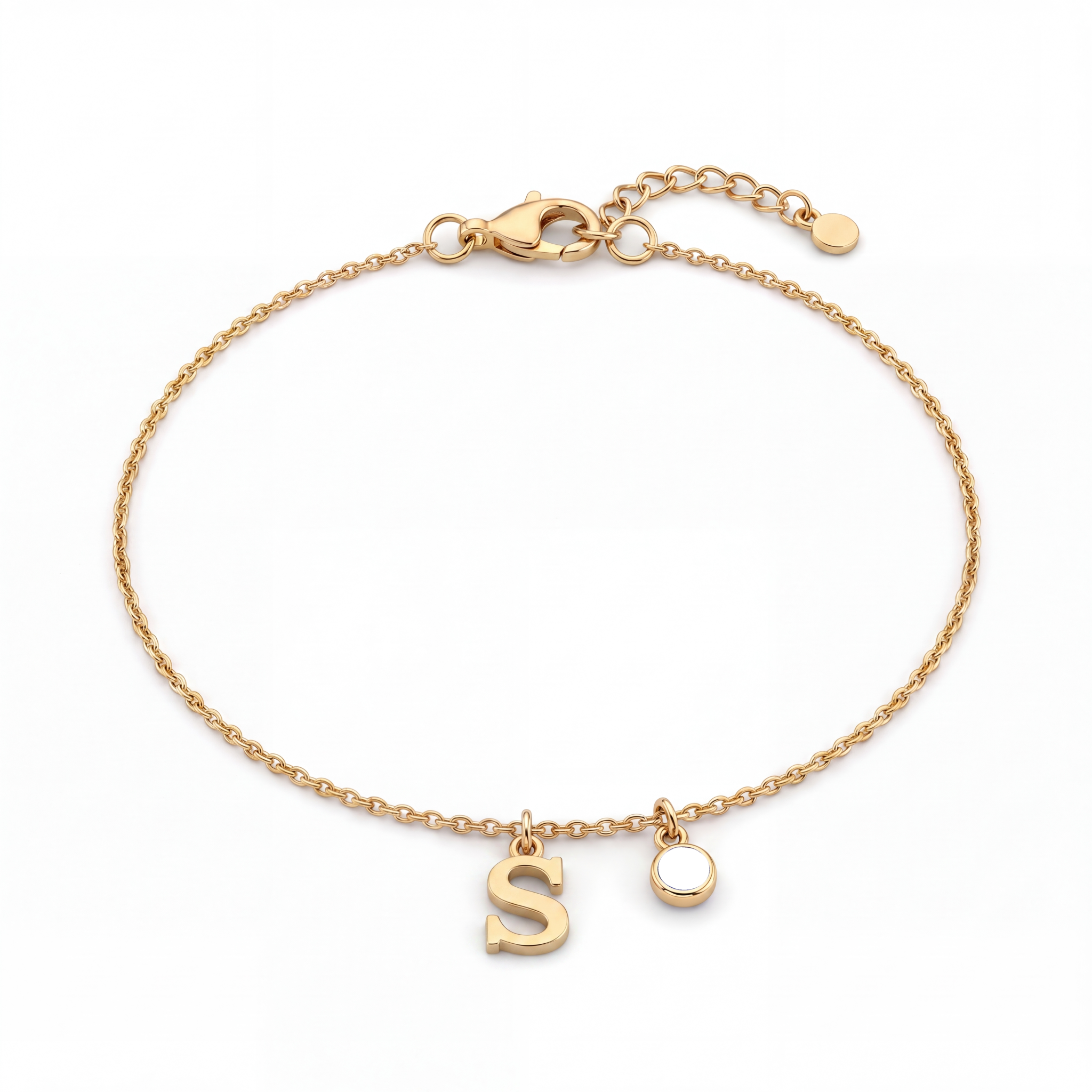 Pulseira de Pedras de Nascimento Iniciais "Éden"