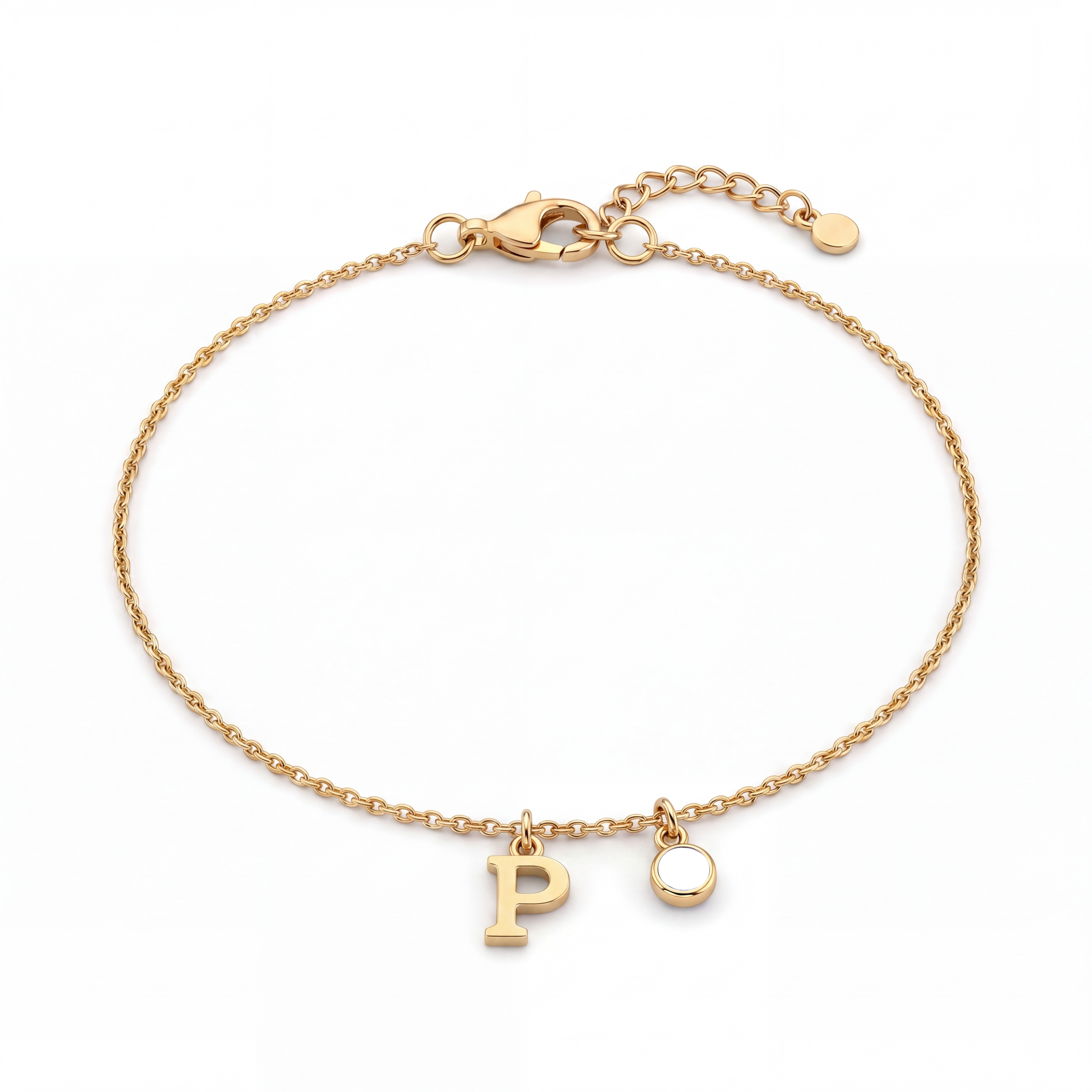 Pulseira de Pedras de Nascimento Iniciais "Éden"