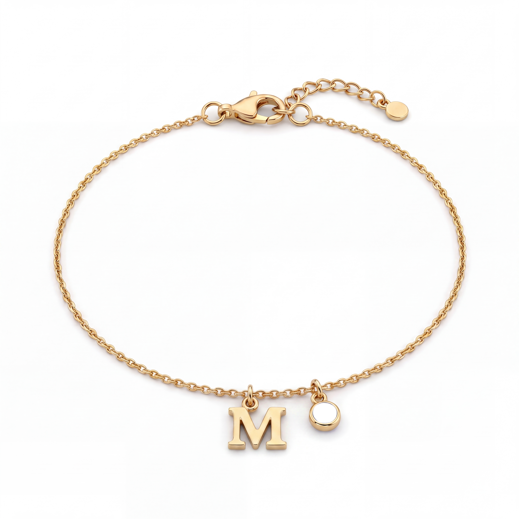 Pulseira de Pedras de Nascimento Iniciais "Éden"